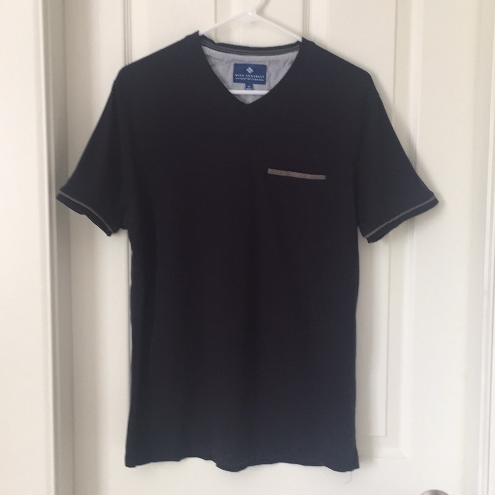 Ryan Seacrest Distinction Navy V Neck